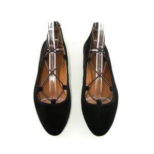 Lucky Brand Black Suede Flats 8M